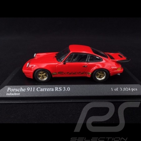 Porsche 911 Carrera RS 3.0 1974 Indischrot / gold streifen 1/43 Minichamps 400063122