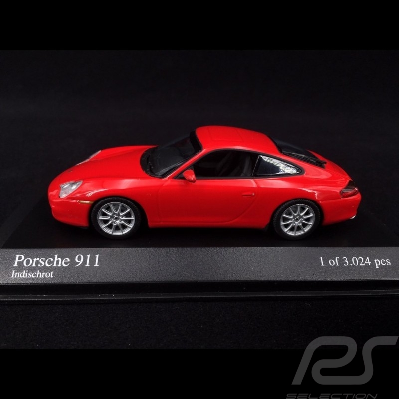 Porsche 911 type 996 2001 rouge Indien 1/43 Minichamps 400061024 guards red Indischrot