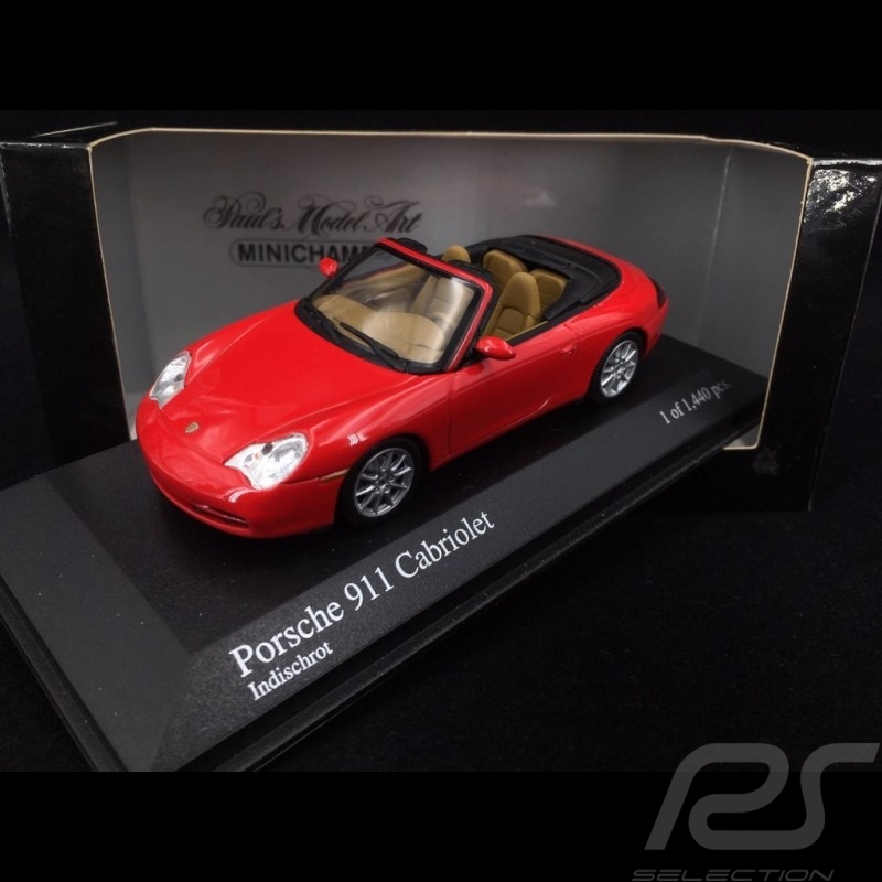 Porsche 996 Carrera Cabriolet 2001 rouge 1/43 Minichamps 400061034