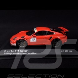 Porsche 911 type 991 GT3 RS 2014 n° 16 lava orange Porsche Sports Cup Deutschland 1/43 Minichamps 413063253