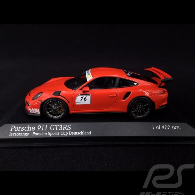 Porsche 911 typ 991 GT3 RS 2014 n° 16 lavaorange Porsche Sports Cup Deutschland 1/43 Minichamps 413063253