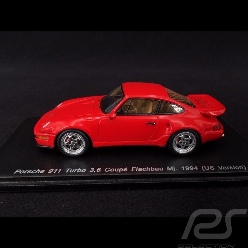 Porsche 911 type 964 Turbo 3.6 Coupé Flachbau Mj. 1994 Guards red US Version 1/43 Spark MAP02002010