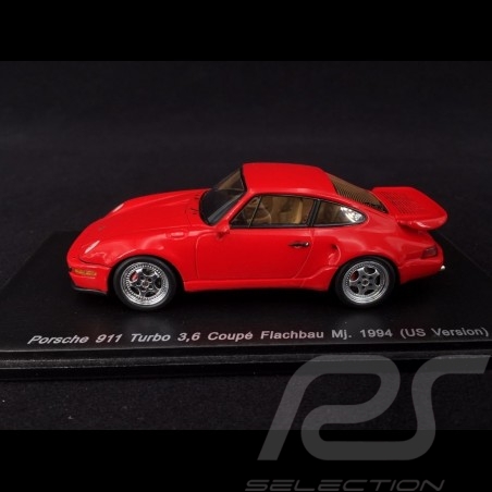 Porsche 911 typ 964 Turbo 3.6 Coupé Flachbau Mj. 1994 Indischrot US Version 1/43 Spark MAP02002010 Guards red Indischrot