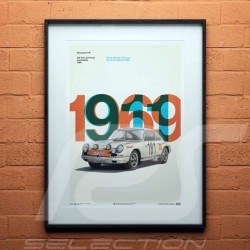 Porsche Poster 911 R vainqueur winner sieger Tour de France 1969 Edition limitée