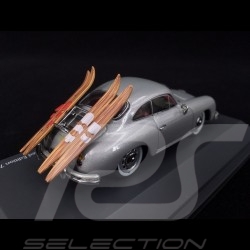 Porsche 356 A 1956 silver with water skis 1/43 Schuco 450269000