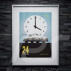 Poster Porsche 356 Gmund 24h le Mans 1951 n° 46 Veuillet / Mouche Vainqueur de classe class winner klassensieger