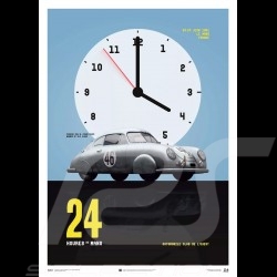 Poster Porsche 356 Gmund 24h le Mans 1951 n° 46 Veuillet / Mouche Vainqueur de classe class winner klassensieger