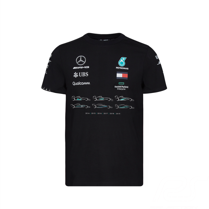 T-shirt Mercedes AMG Motorsport World Champions 2019 Noir Mercedes-Benz B67997553 - homme