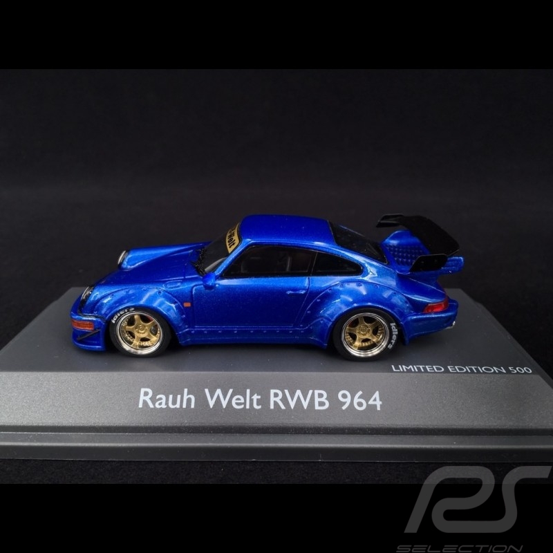 Porsche 911 type 964 RWB Rauh-Welt bleu 1/43 Schuco 450911400