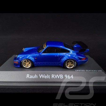 Porsche 911 type 964 RWB Rauh-Welt bleu 1/43 Schuco 450911400