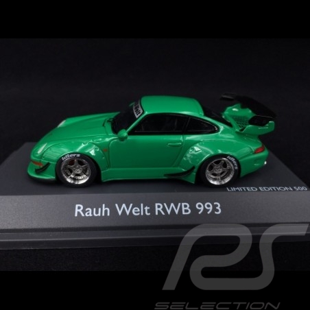 Porsche 911 type 993 RWB Rauh-Welt vert 1/43 Schuco 450911700