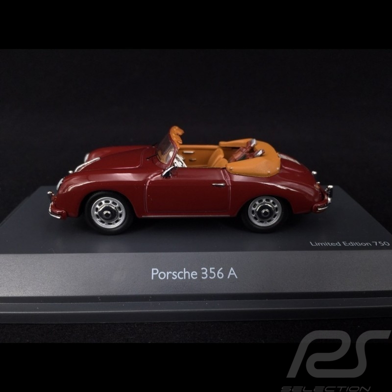 Porsche 356 A Cabriolet 1956 bordeaux mit Golftaschen 1/43 Schuco 450268800