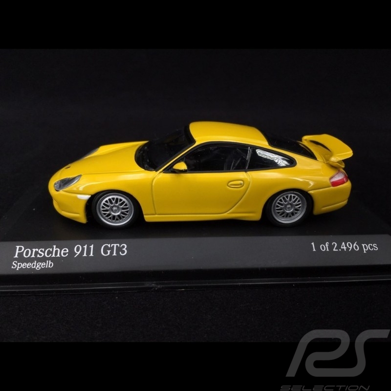 Porsche 911 GT3 type 996 1999 speed yellow 1/43 Minichamps 430068001
