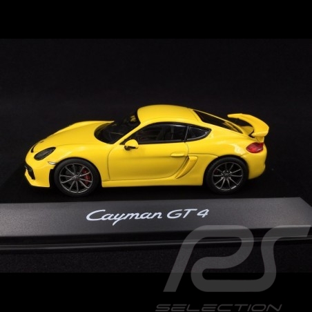 Porsche Cayman GT4 jaune racing 1/43 Schuco WAP0204020F speed yellow speedgelb