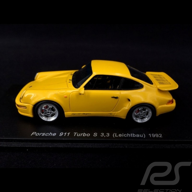 Porsche 911 type 964 3.3 Turbo S 1992 Speed yellow 1/43 Minichamps MAP02001810