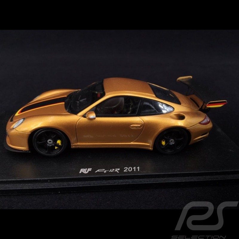 Porsche 911 Ruf RT 12R type 997 2011 Or Gold noir black schwarz 1/43 Spark S2175