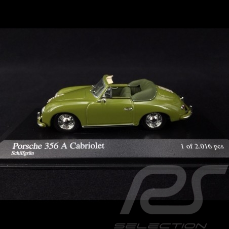 Porsche 356 A Cabriolet 1956 1/43 Minichamps 400064230 vert roseau green reed schilfgrün