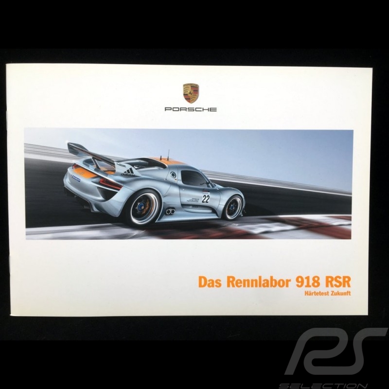 Broschüre Porsche Das Rennlabor 918 RSR 01/2011 ref Wsls1101000710