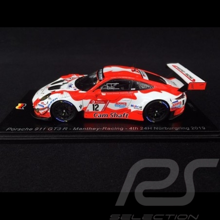 Porsche 911 GT3 R type 991 n° 12 Manthey-Racing 4th 24h Nürburgring 2019 1/43 Spark SG524