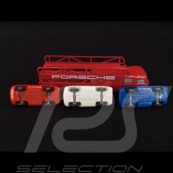 Set Porsche 550 Spyder and MAN 415 Trailer 1/90 Schuco 450589600