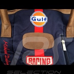 Gulf Travel bag Steve McQueen Le Mans Medium Navy blue Cotton / leather
