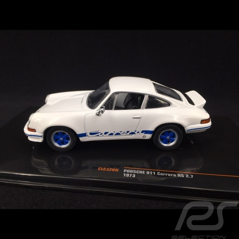 Porsche 911 Carrera RS 2.7 1973 white / blue 1/43 Ixo CLC320N