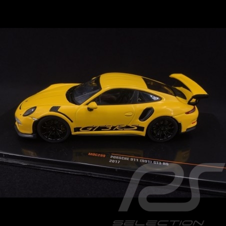 Porsche 911 GT3 RS type 991 2017 yellow racing 1/43 Ixo MOC299
