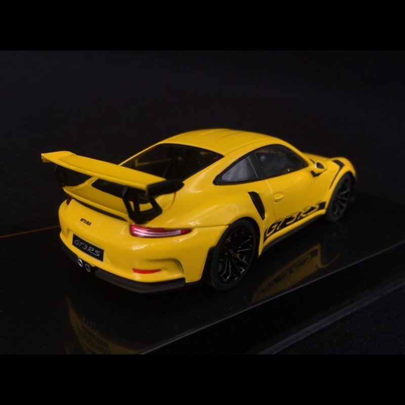 Porsche 911 GT3 RS type 991 2017 yellow racing 1/43 Ixo MOC299