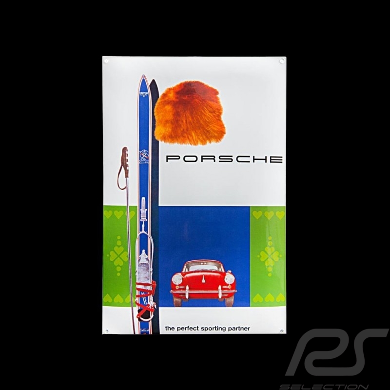 Porsche Enamel plate The perfect sporting partner 40 x 60 cm PCG00099910