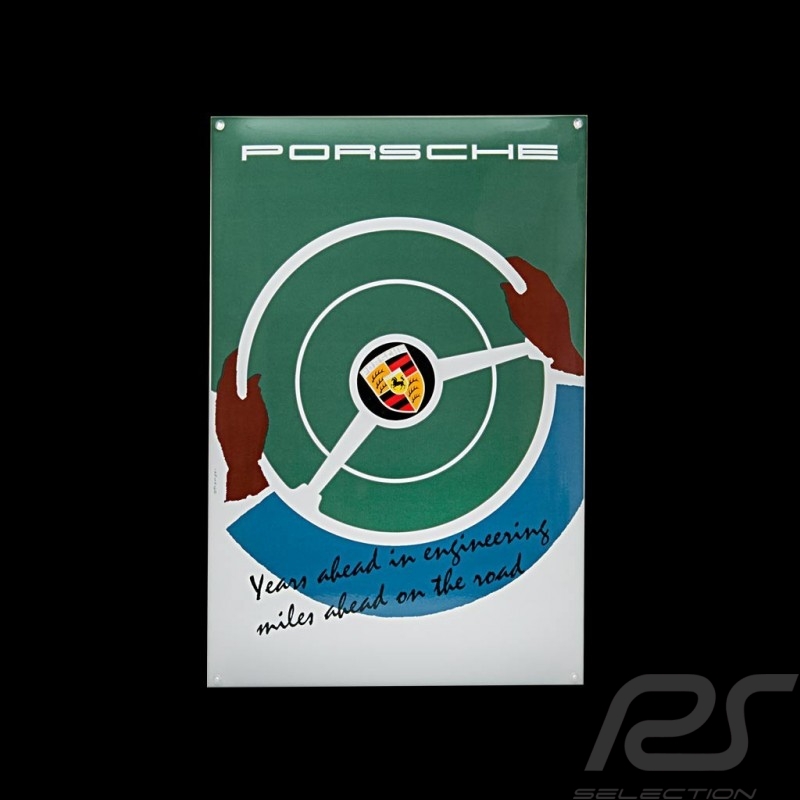 Plaque émaillée Porsche Years ahead in engineering 40 x 60 cm PCG00099916 Enamel plate Emailleschild 