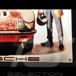 Plaque émaillée Porsche 911 elegante sportiva 40 x 60 cm PCG00099914 Enamel plate Emailleschild 