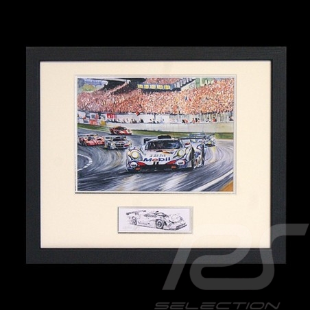 Porsche 804 Grosser Preis von Frankreich reproduction d'une affiche originale de Erich Strenger