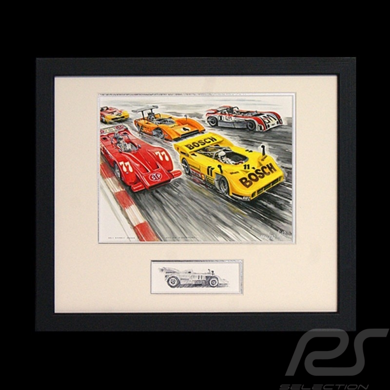 Porsche 804 Grosser Preis von Frankreich reproduction d'une affiche originale de Erich Strenger