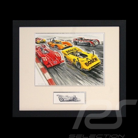 Porsche 804 Grosser Preis von Frankreich reproduction d'une affiche originale de Erich Strenger