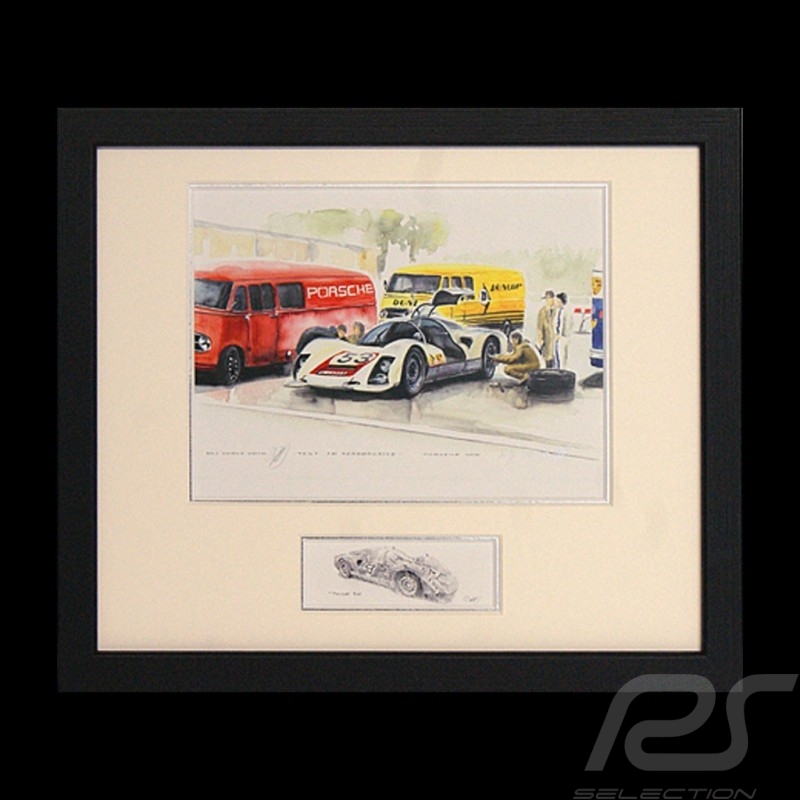 Porsche 804 Grosser Preis von Frankreich reproduction d'une affiche originale de Erich Strenger