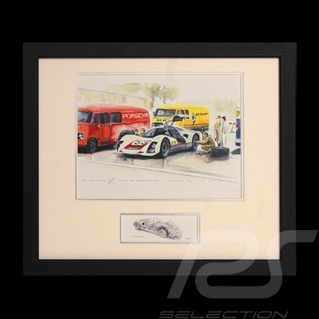 Porsche 804 Grosser Preis von Frankreich reproduction d'une affiche originale de Erich Strenger