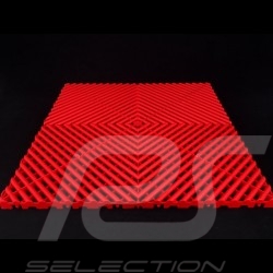 Dalle de garage Premium Couleur Rouge RAL3020 Fabrication allemande - garantie 20 ans - Lot de 6 dalles de 40 x 40 cm