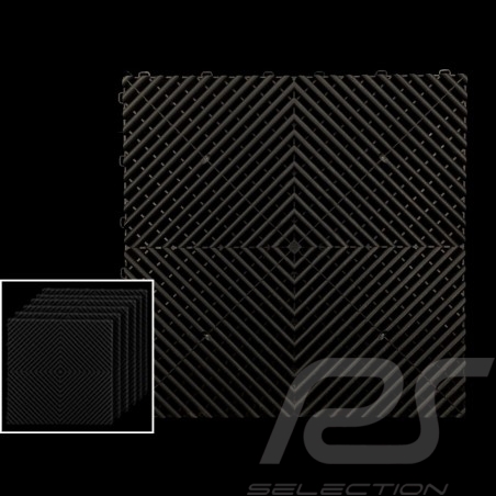 Premium-Garagenplatten Farbe Schwarz RAL9004 Deutsche Herstellung - 20 Jahre Garantie - Satz mit 6 Platten von 40 x 40 cm