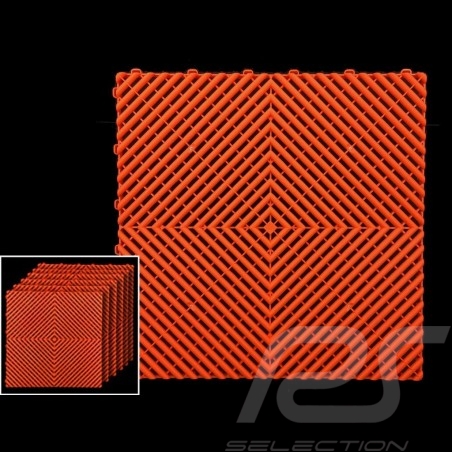 Dalle de garage Premium Orange Pantone021U Fabrication allemande - garantie 20 ans - Lot de 6 dalles de 40 x 40 cm floor tiles G