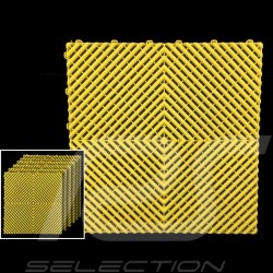 Garage floor tiles Premium quality Yellow RAL1018 German-made - 20 years warranty - Set of 6 tiles of 40 x 40 cm