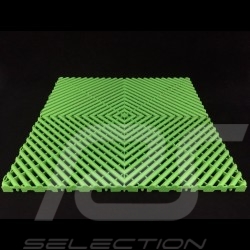 Garage floor tiles Premium quality Light green RAL6018 German-made - 20 years warranty - Set of 6 tiles of 40 x 40 cm