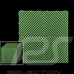 Garage floor tiles Premium quality Light green RAL6018 German-made - 20 years warranty - Set of 6 tiles of 40 x 40 cm