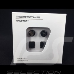 Porsche ventilkappen schwarz / grau logo - 4er-Set - Porsche Original 99104460265