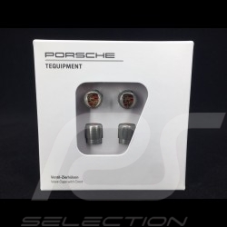 Porsche ventilkappen grau / Farblogo - 4er-Set - Porsche Original 99104460269