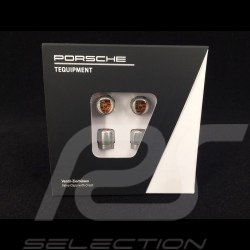Porsche valve cap grey / color logo - set of 4 - Porsche Original 99104460269