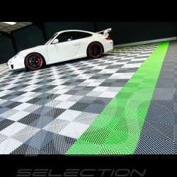 Dalle de garage Premium Vert clair RAL6018 Fabrication allemande - garantie 20 ans - Lot de 6 dalles de 40 x 40 cm floor tiles G