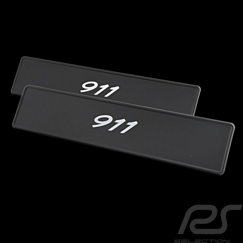 Porsche Kennzeichenschild für 911 Schwarz / Weiß PCG70191100