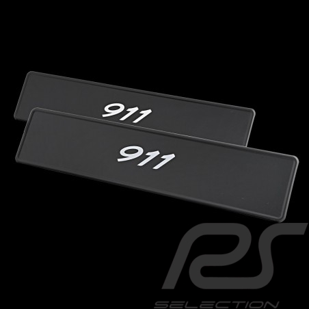 Plaque d’immatriculation Porsche 911 Noir / Blanc PCG70191100