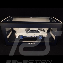 Porsche 911 2.7 Carrera RS 1973 blanche / bandes bleues exemplaire n° 74 / 200 1/18 Norev 187637