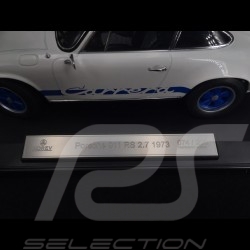 Porsche 911 2.7 Carrera RS 1973 blanche / bandes bleues exemplaire n° 74 / 200 1/18 Norev 187637